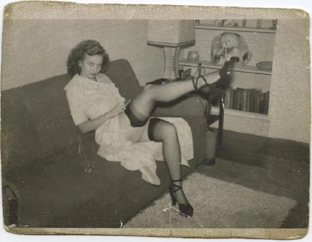 Like her new stockings?