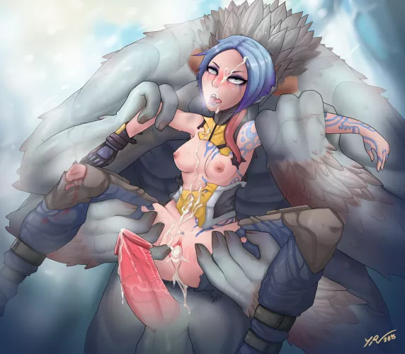 Maya getting forcefully aquainted with the local wildlife (YellowRoom) [Borderlands]