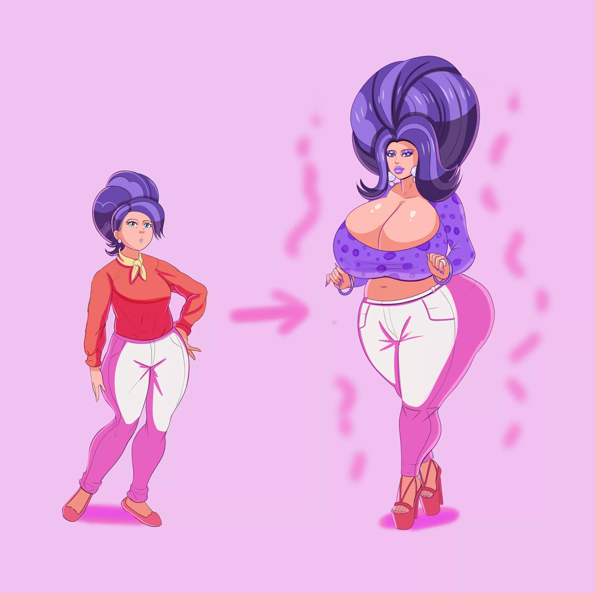MILF Bimbofication [OC Art]