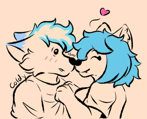 Noses booping! ~ (Art by me @HeyitsColdy)