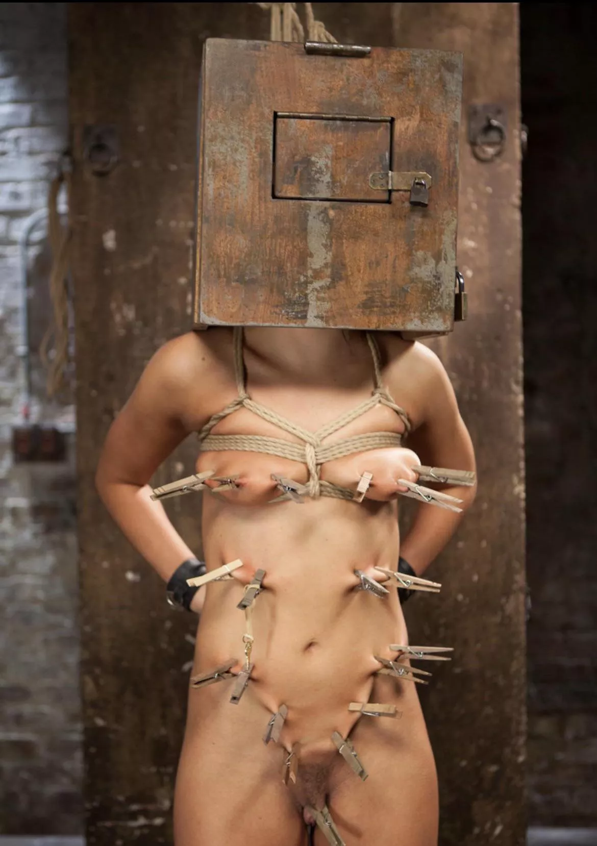 Sensory depravation and pain. First steps in porn slave training