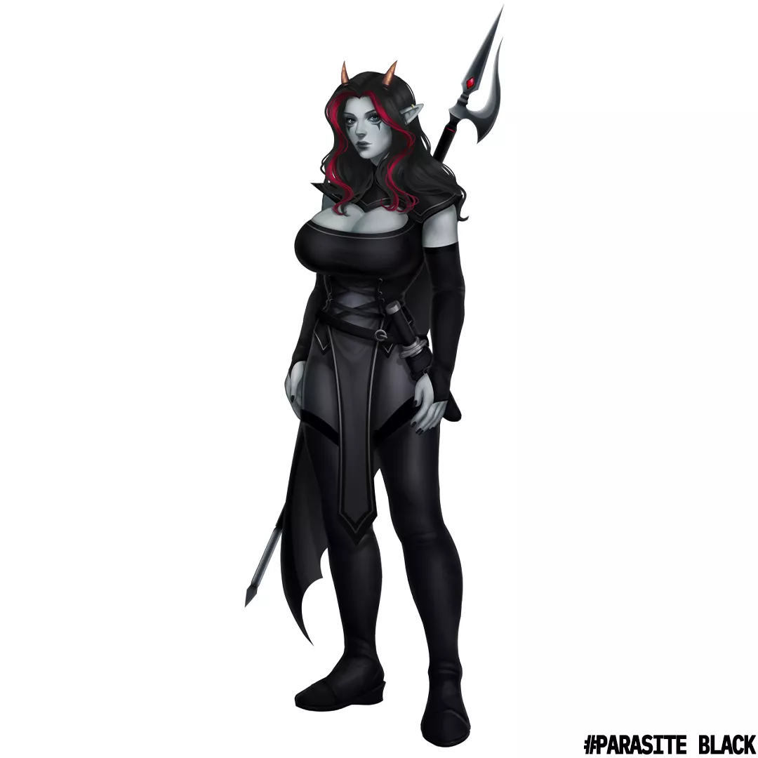 SYPHA finished work. The mysterious Demorai beauty. Animation coming soon. ( Parasite Black) [ Damned Studios ]