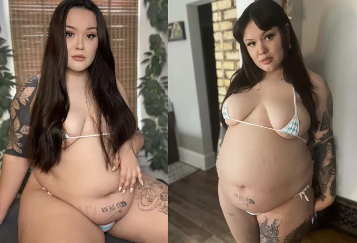 This bikini is hanging on for dear life