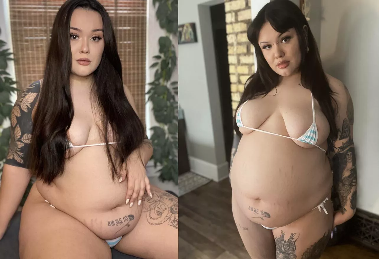 This bikini is hanging on for dear life