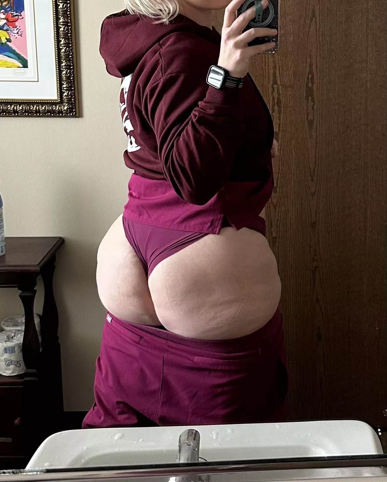 This is what happens when I try to wear real underwear to work. Turns into a thong instantly.