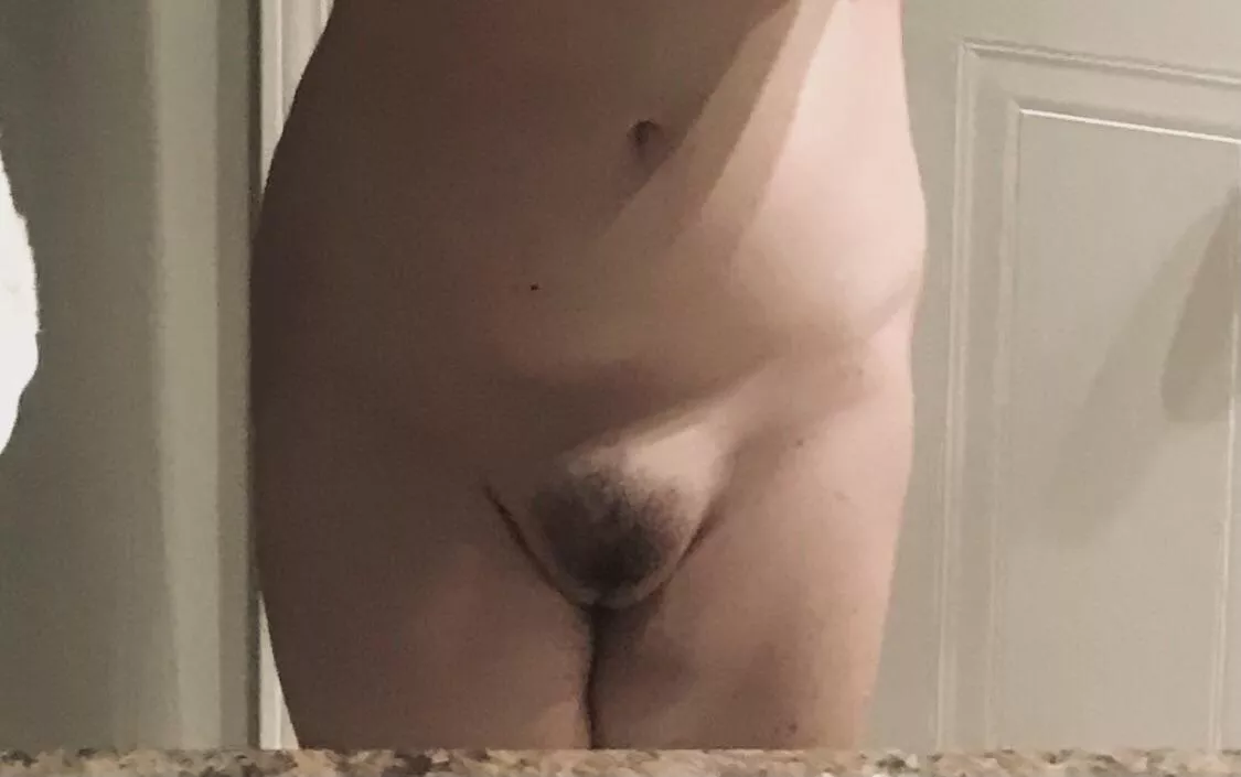 ~21, 143, 5’3~ here’s what I ended up with after shaving/trimming, not the best but I think it’s okay ;p