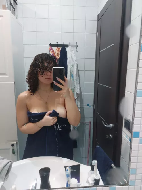 After a nice shower, I'm about to try on some new clothes