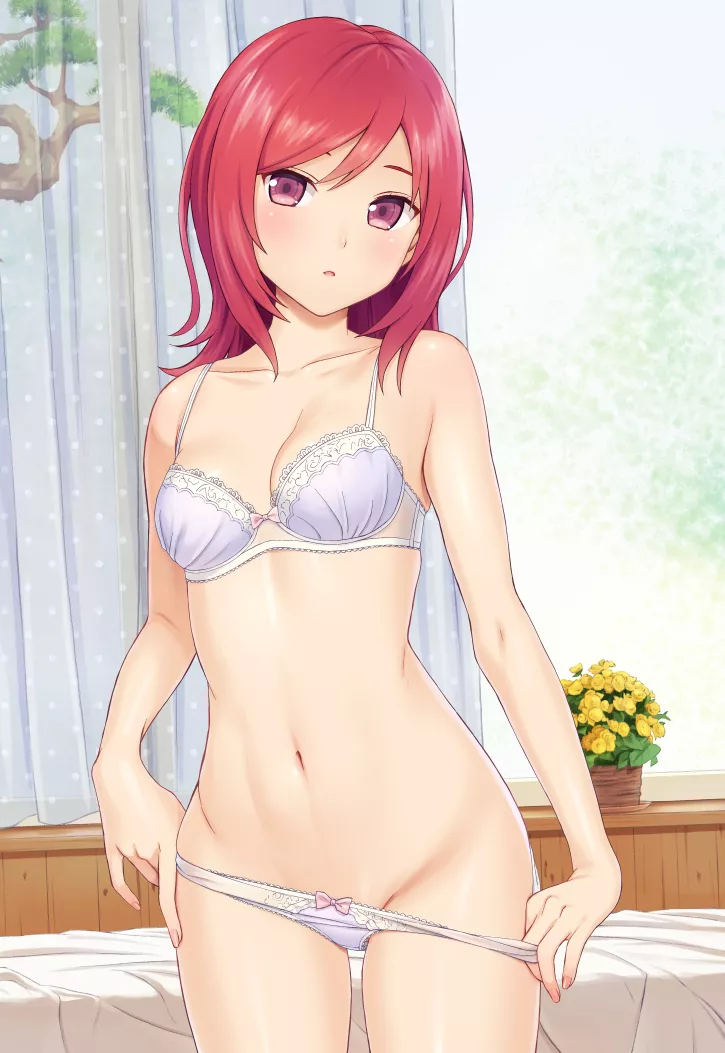 [Artist Original] White Panties and Bra