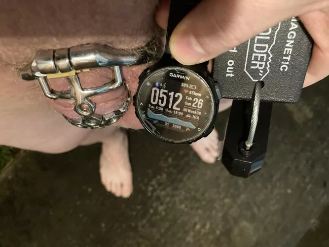 Goddess is traveling and commanded Her pathetic sissy pet to post its daily verification photo in here. Thank You, Goddess, for keeping Your worthless little clitty locked up for the past 24 days.