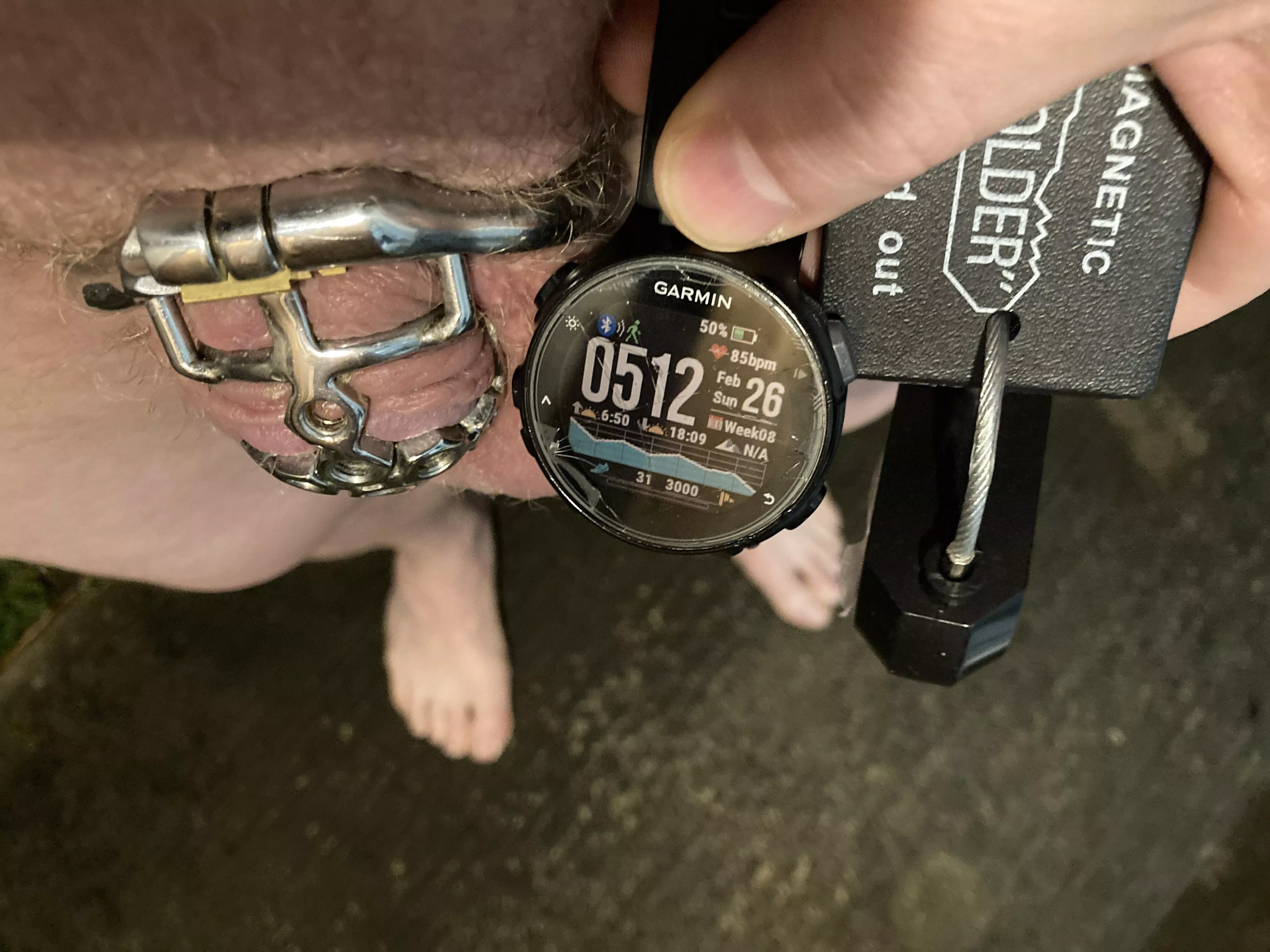 Goddess is traveling and commanded Her pathetic sissy pet to post its daily verification photo in here. Thank You, Goddess, for keeping Your worthless little clitty locked up for the past 24 days.