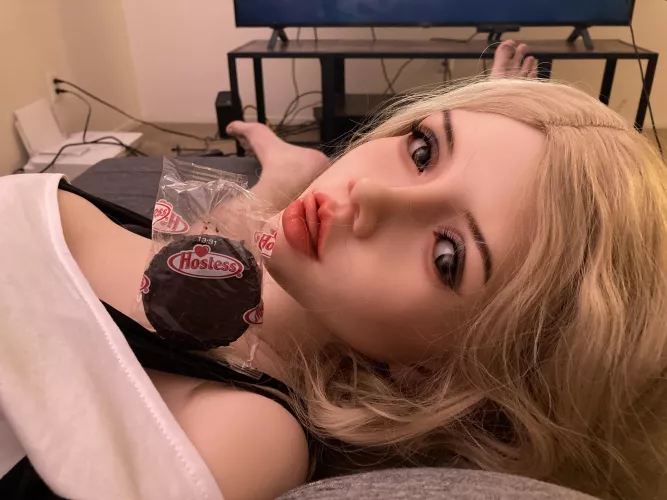 I think she wants a lick of my ding dong