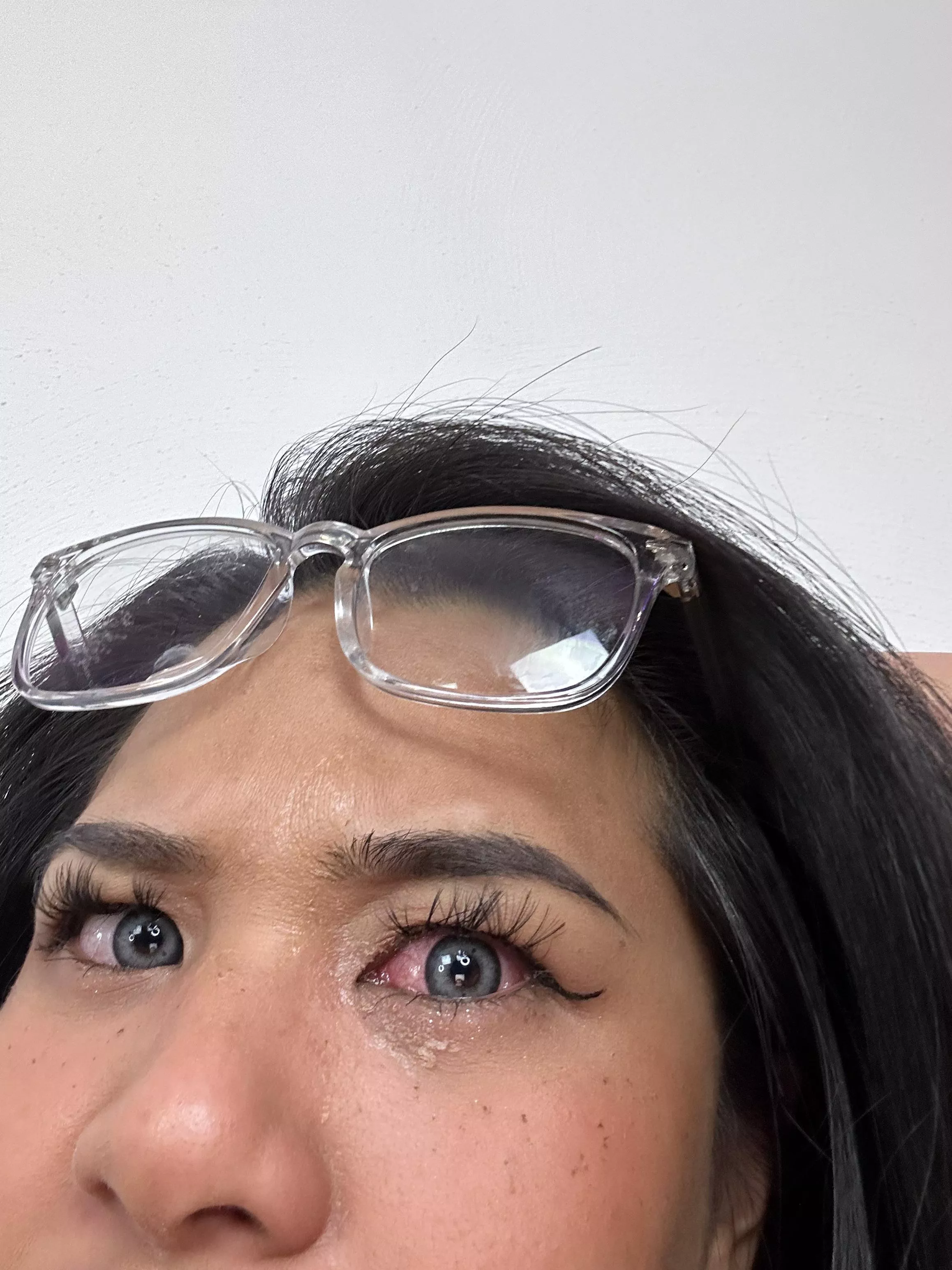 I wore glasses and it still got in my eye