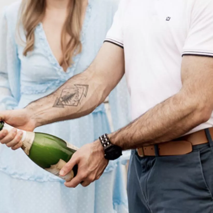 My arms during our engagement photos