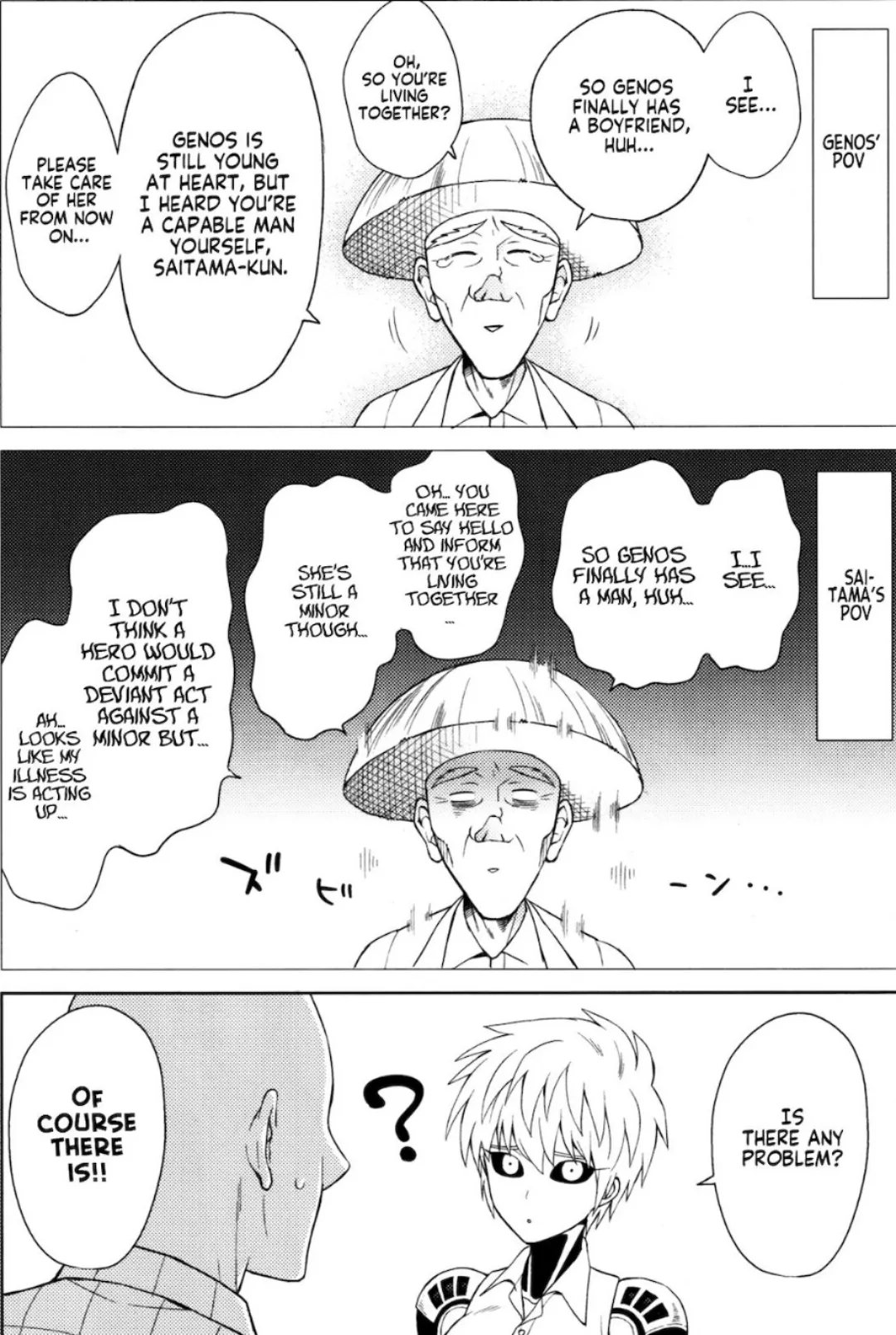 [Nagi Miyuko](ONE→HUNDRED 5) [TK-Brand (Nagi Mayuko)] Uchi no Deshi ♀ (19) Yome Sugite Ikiru no ga Tsurai (One Punch Man) [English] [Project Valvrein]