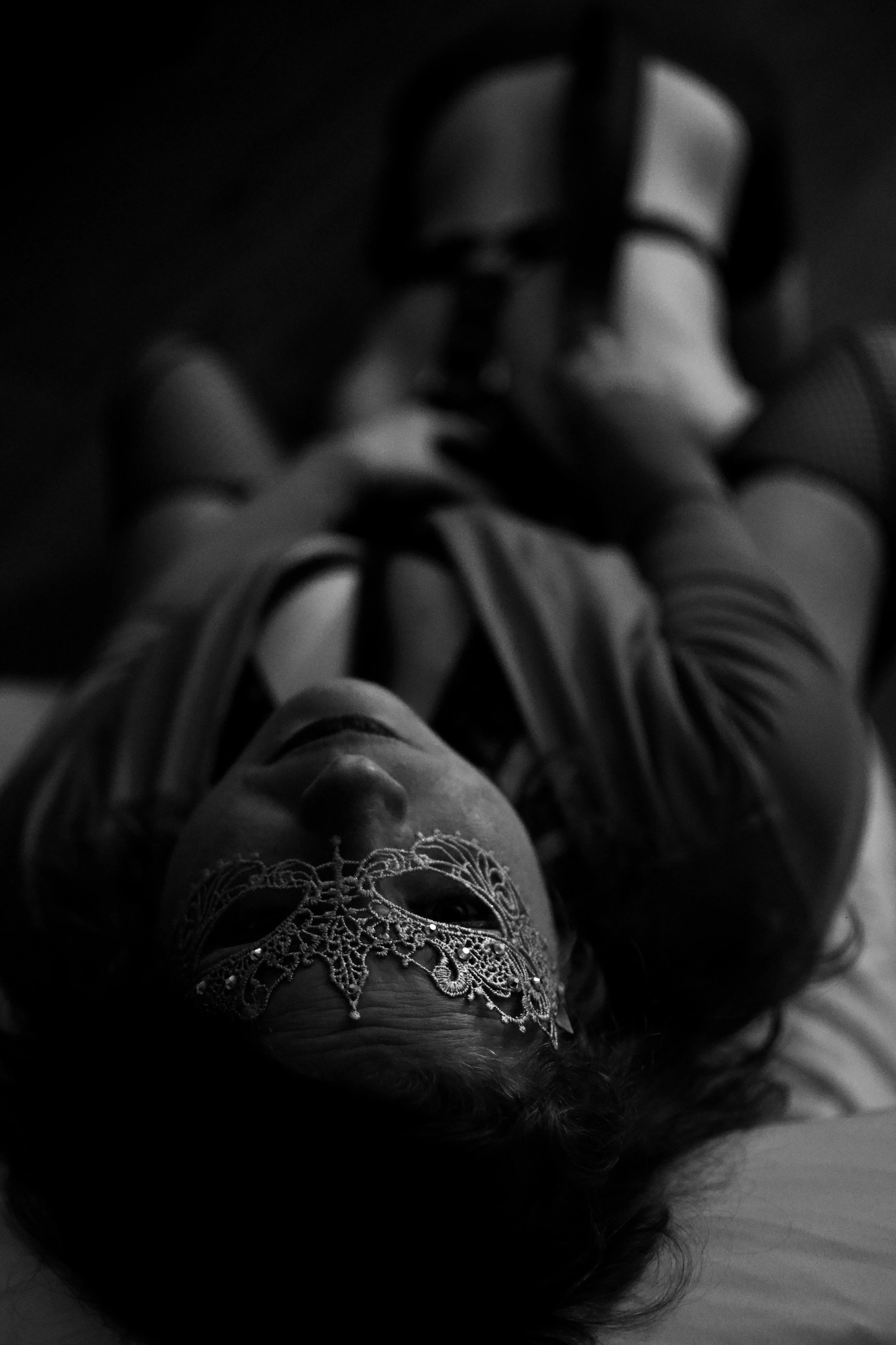 Tending to her needs...