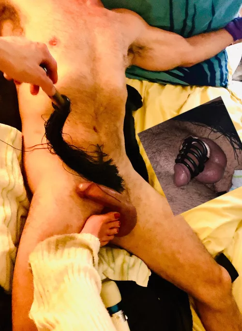 After a sexy, over the top weekend, She teased, denied and caged me til Fri, when we’re going to another even sexier, more over the top weekend at TT