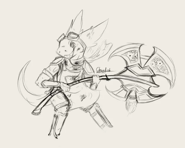 Alfred, fearless kobold inventor! - art by me