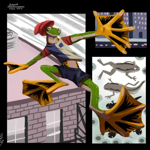 Anthro frog from last year (art by me)