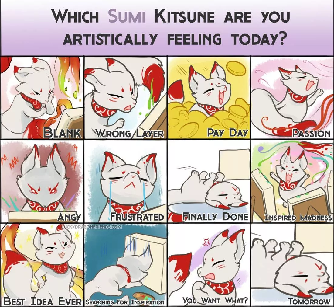 Artistically Feeling like Sumi Kitsune (Art by me)