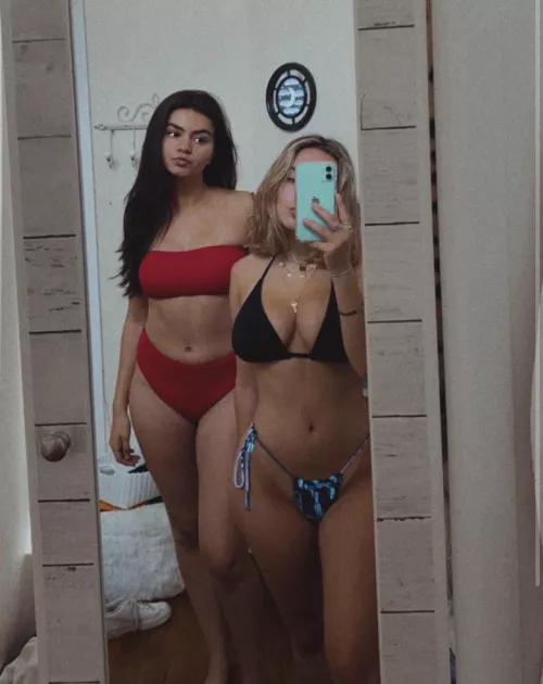 Bikini babe and her friend