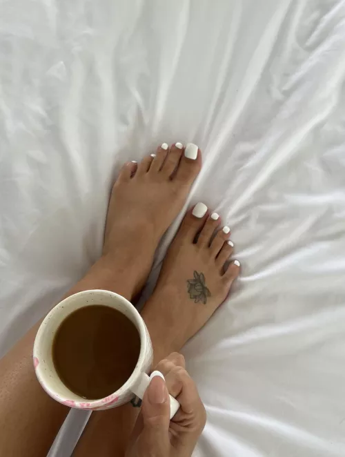 Clean my feet while I drink my coffee 😋👅 (OC)