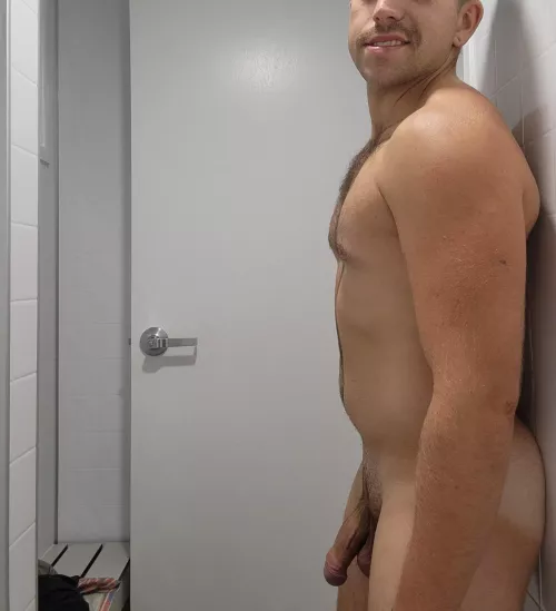 Doors open at the gym showers, come on in!
