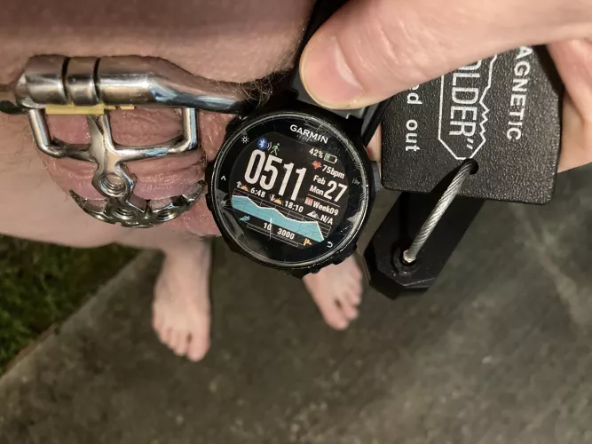 Goddess’s pathetic, worthless little clitty has been locked up for 25 days now.