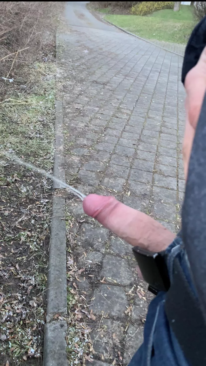 Hard piss, I can’t even pee soft in public I love it so much that I’m always hardly horny