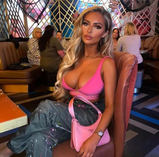 Kirsty showing off the goods