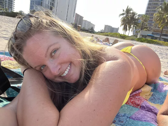 New teeny yellow bikini