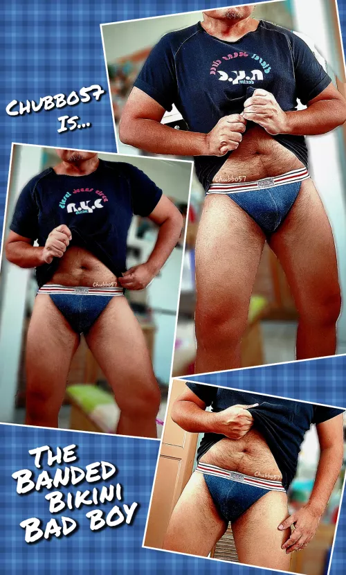 Sexy waistband brings out the bandit, even in a good boy. 😈😇🩲👼😜