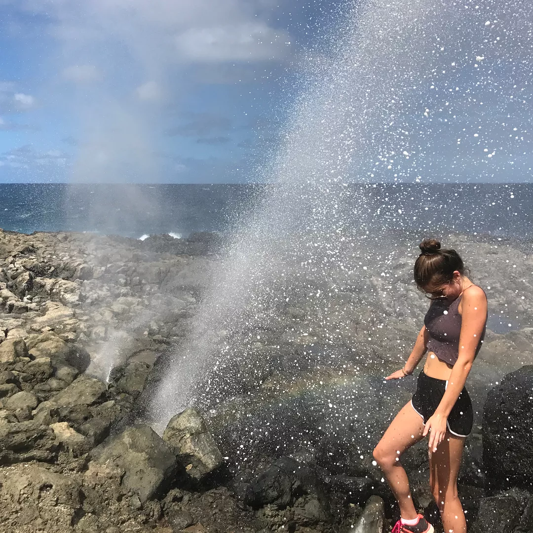 Something's spraying alright