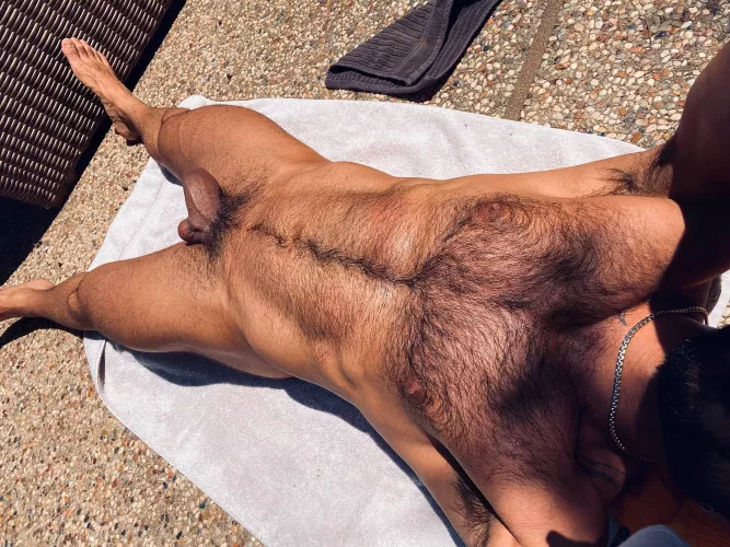 Sun tanning in the backyard, think my neighbors would complain if they seem me from their second story windows? 😂