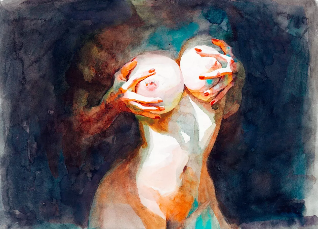 Sunny one so true, I love you..watercolour on paper