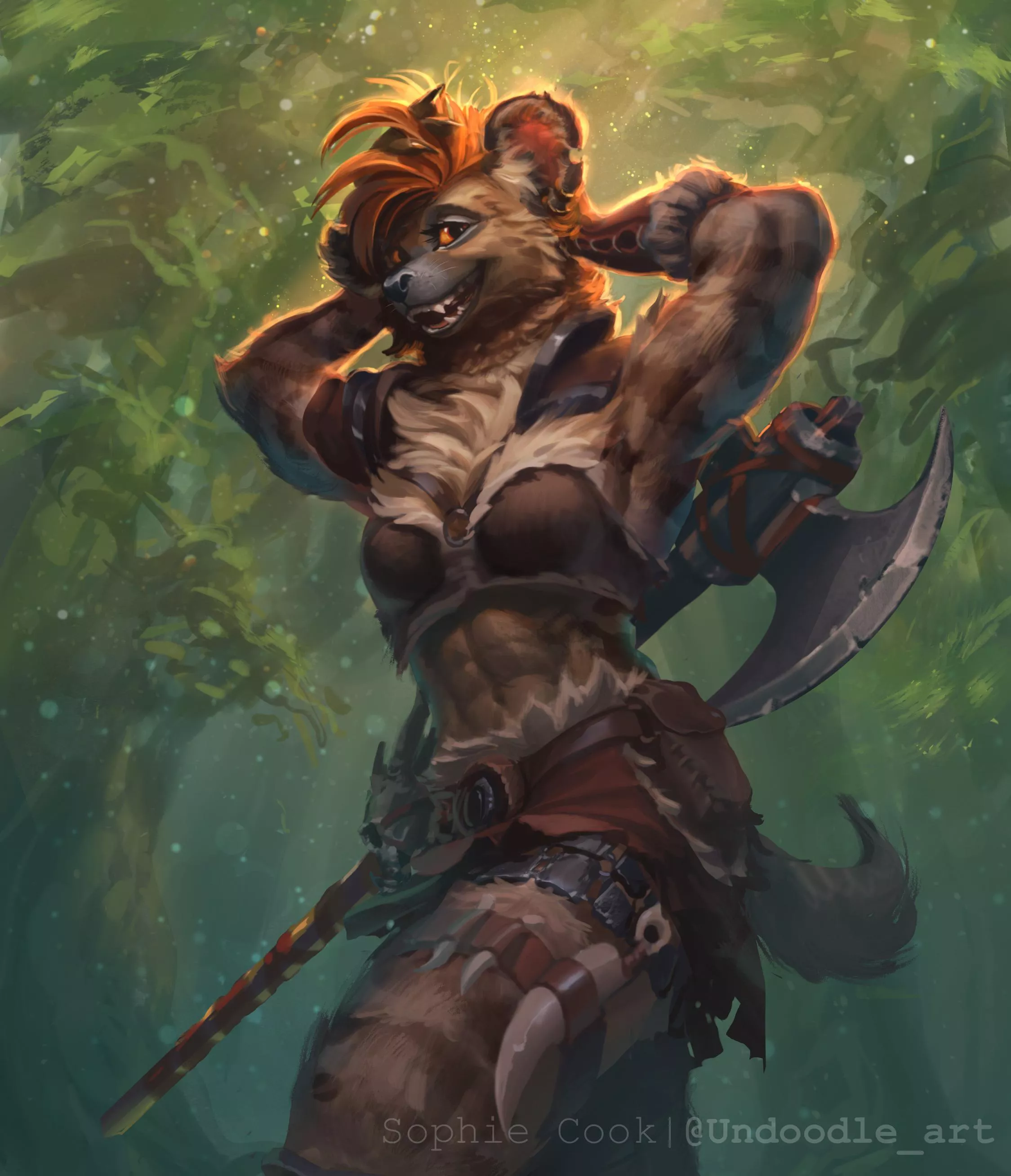 sure she gets a little grubby cleaving through the battlefield, so that beautiful mane ain't gonna groom itself (Comm by me undoode_art)