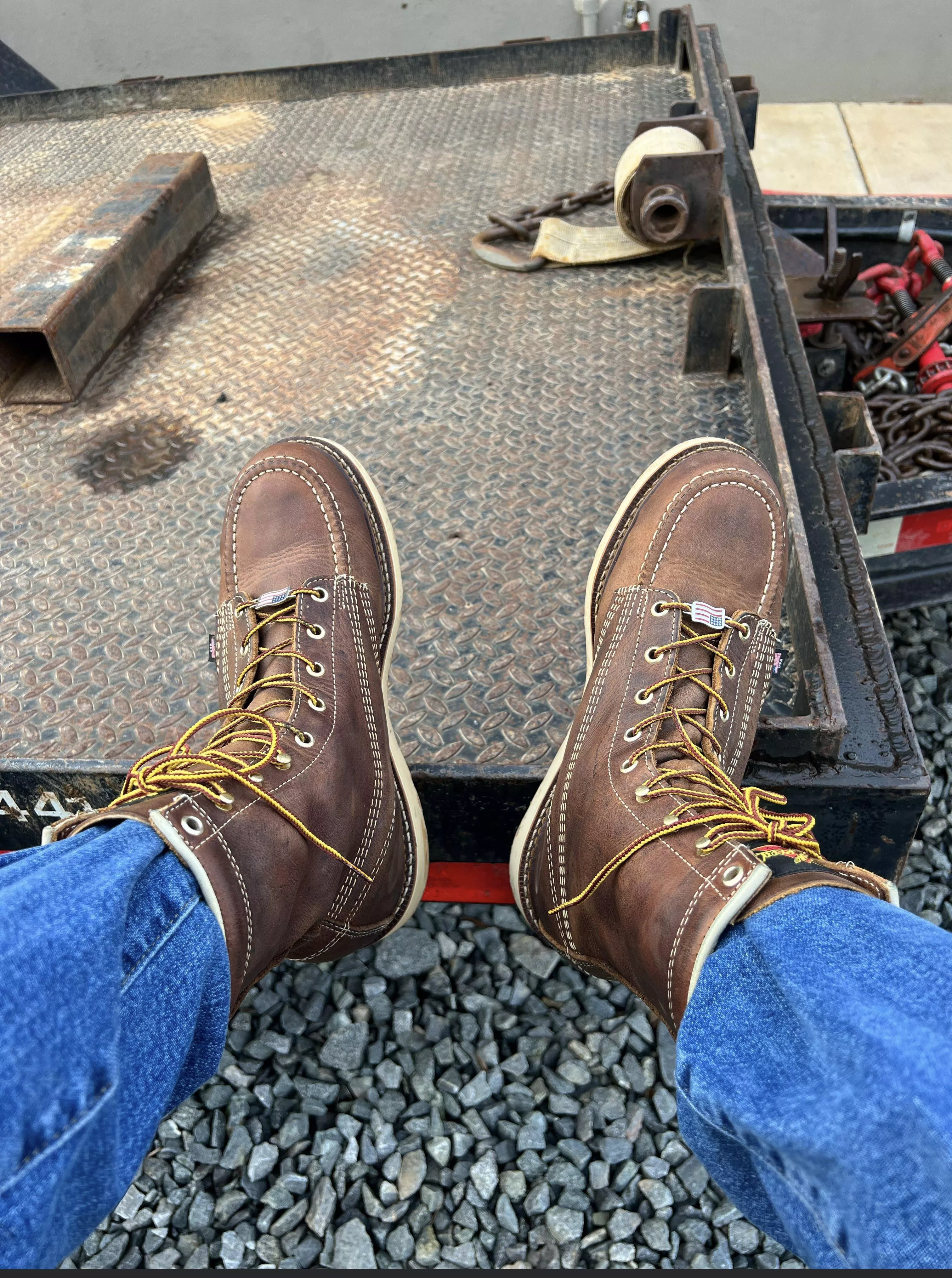 Working hard in my Thorogood Moc Toes; What boots is everyone else working in?