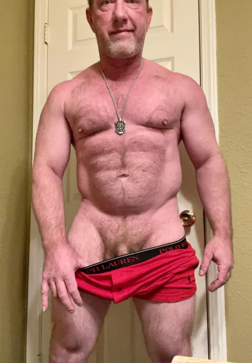 47(M) relaxing after a good workout