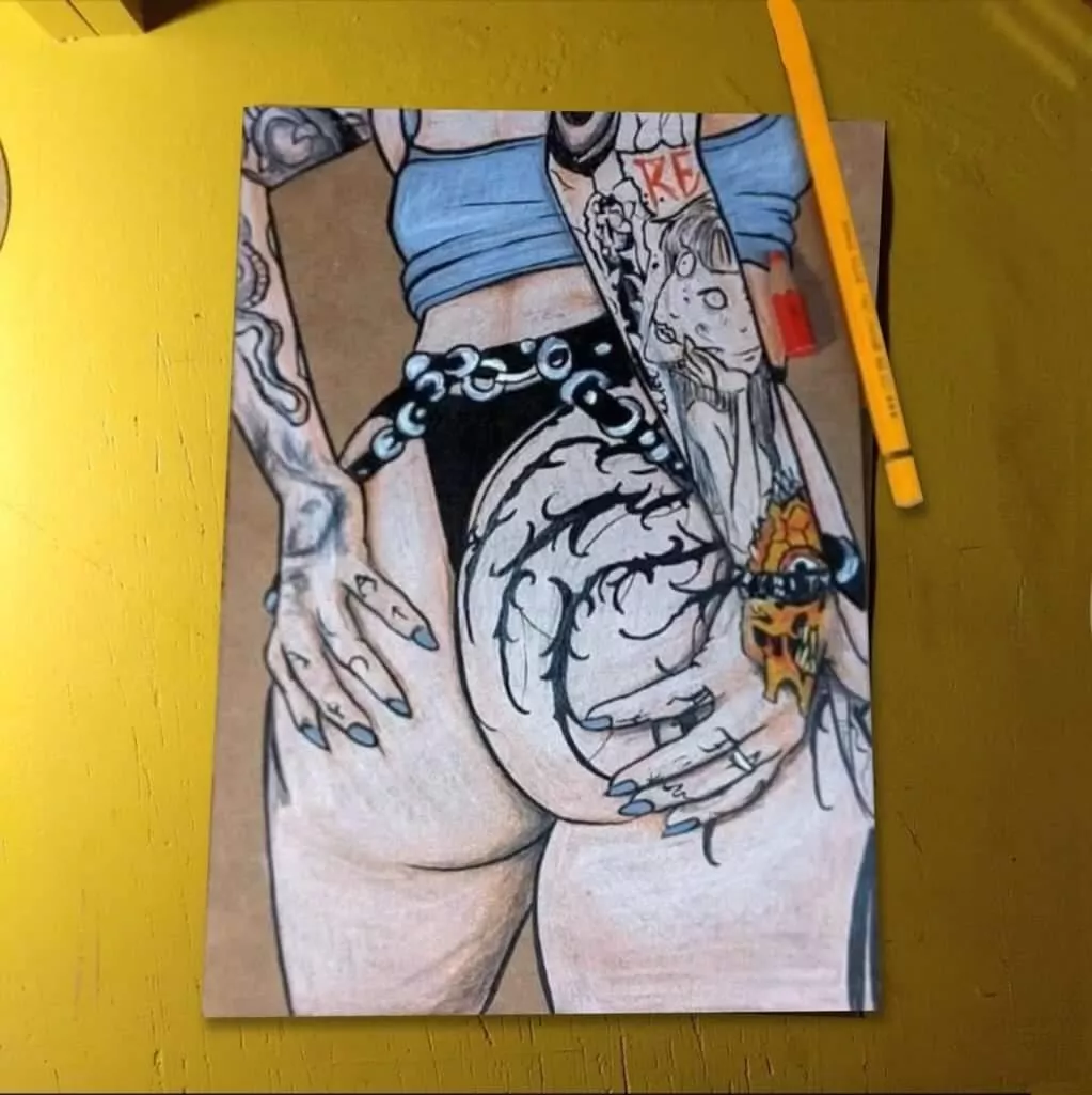 a butt I got to draw recently!