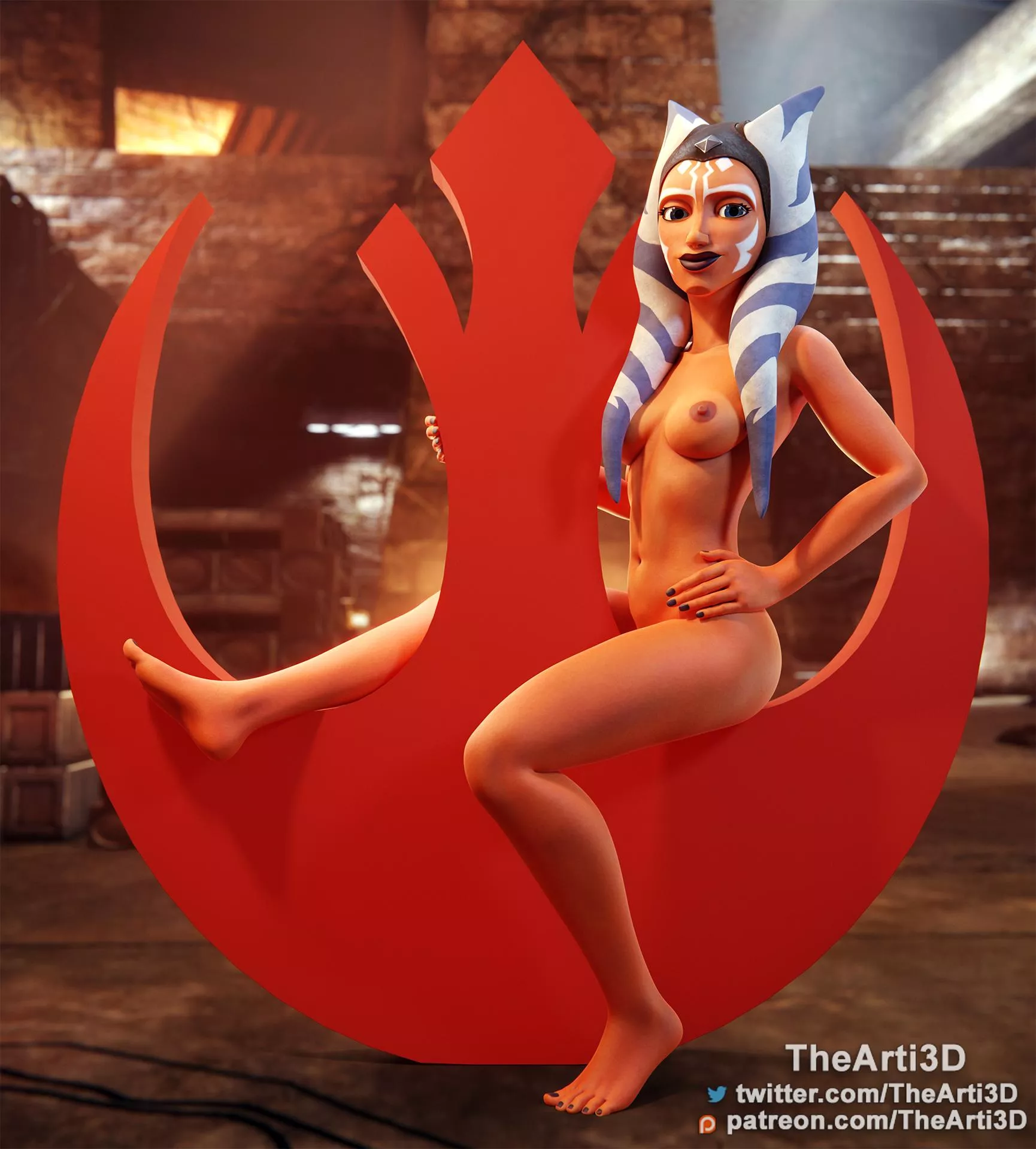 Ahsoka, symbol of the Rebel Alliance (TheArti3D)