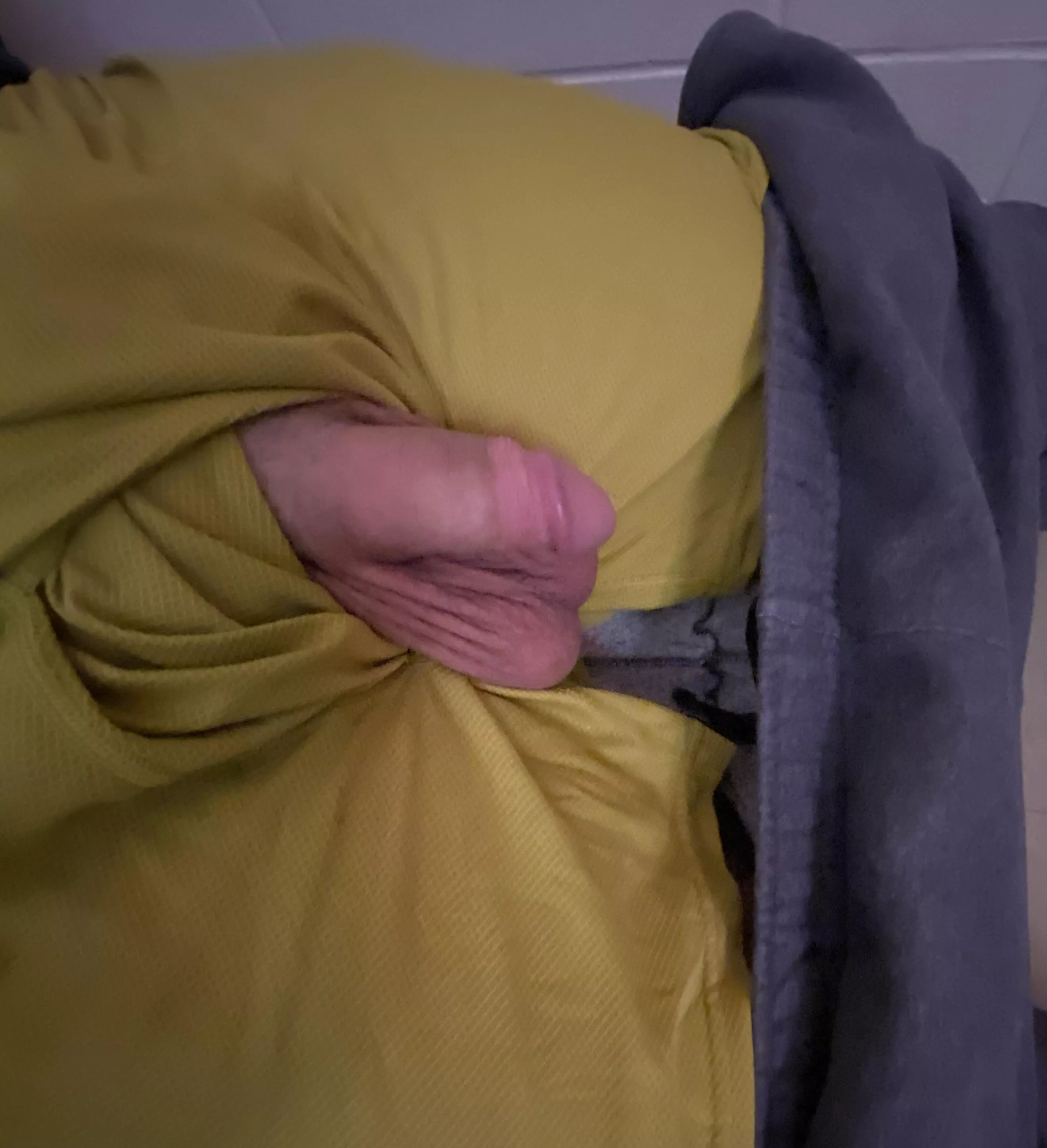 Asserted my dominance in the locker room and showed the sissy my fat balls ;)