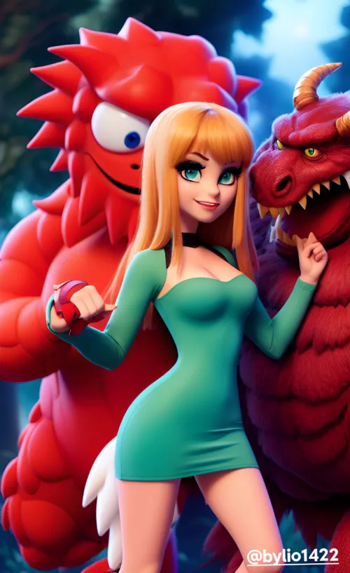 beautiful woman ready for action (l1422)