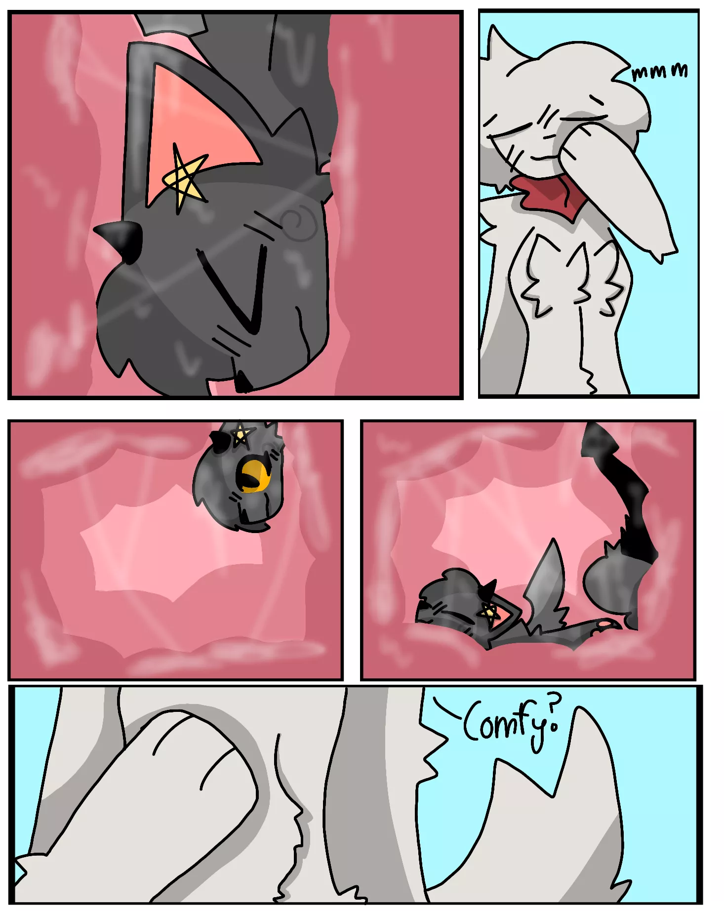 {comic} Some more vore art of me and my lover <3