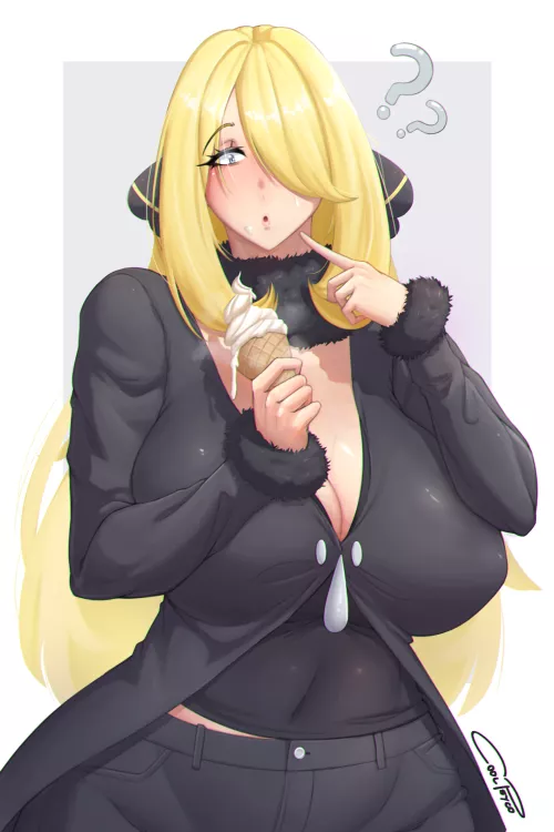 Cynthia with ice cream [Artist: CoolPsyco]