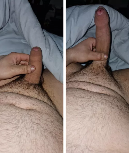 First time posting here! Mine pretty much doubles in size 🍆