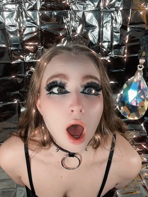 Focused on the crystal~