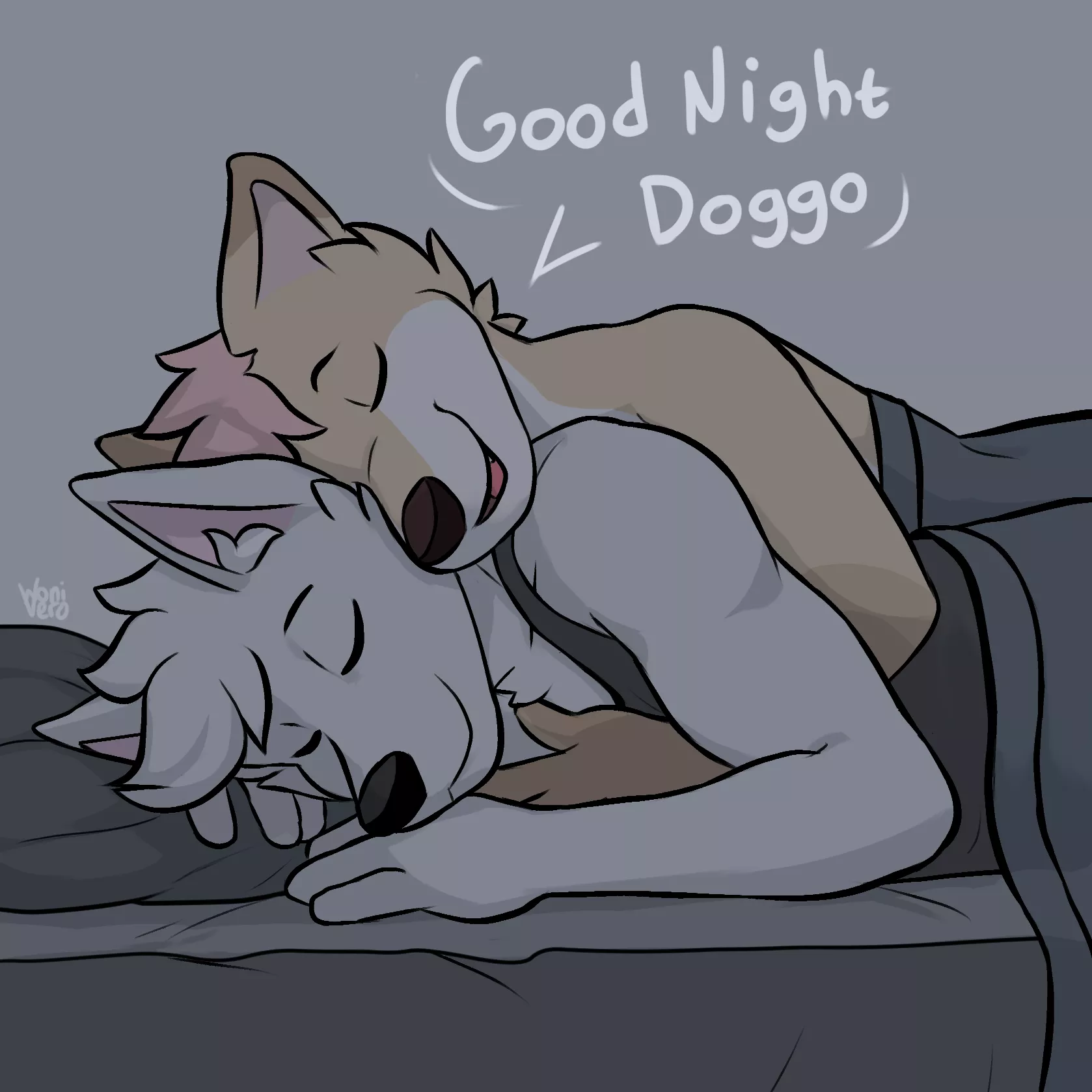 Good night doggo. (Art by me)