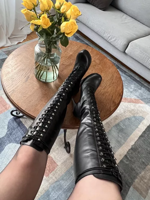 I’ve spent today breaking in my newest pair of boots. I love the smell and creak of new leather