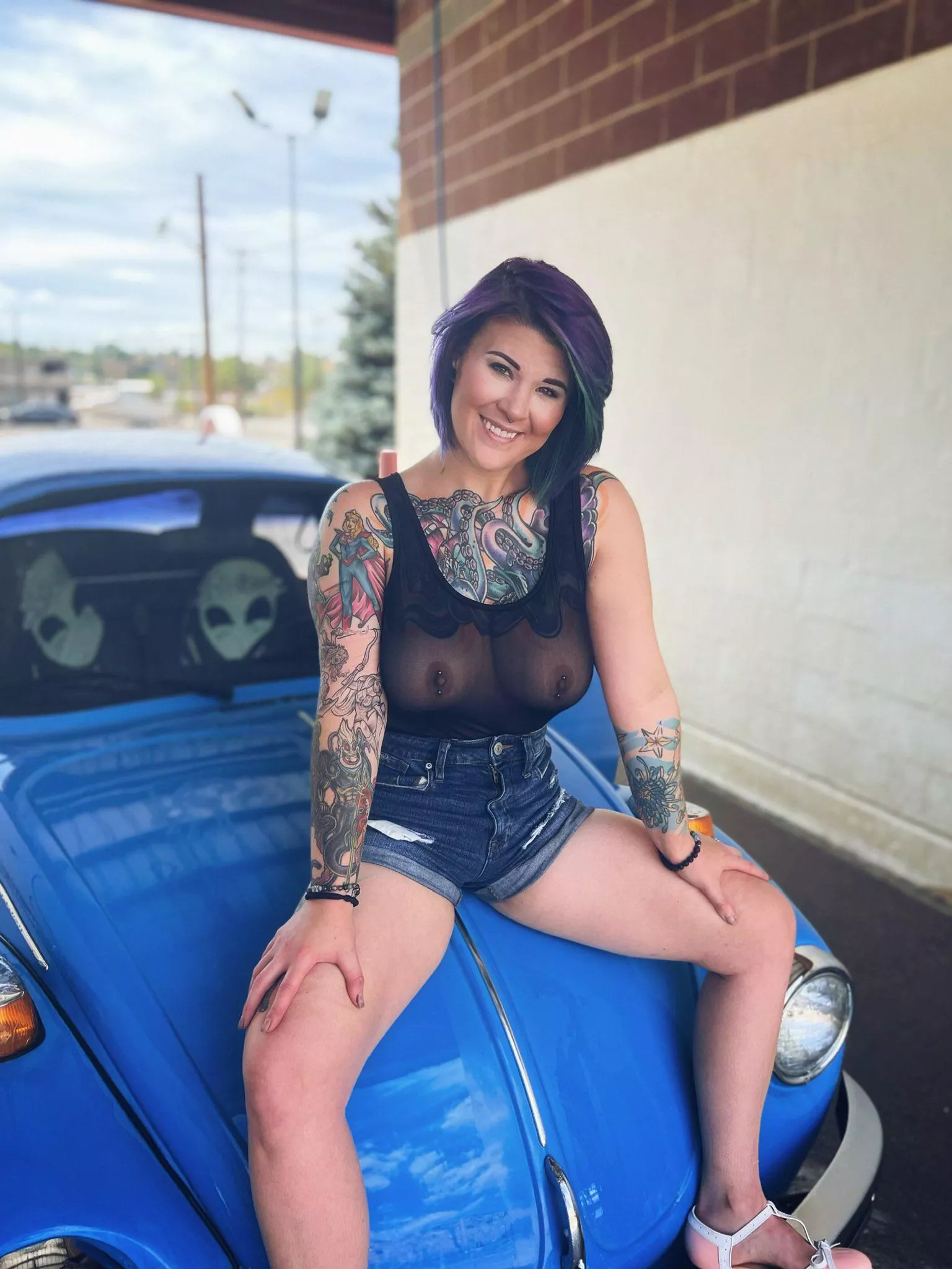 Just a girl and her bug