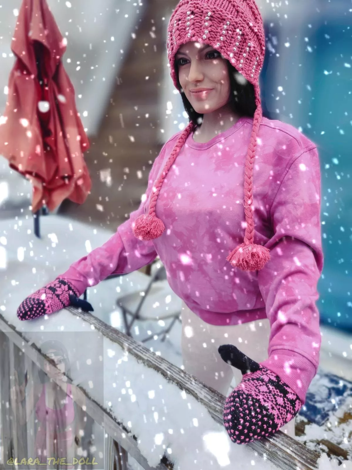 Lara got to play in the snow today