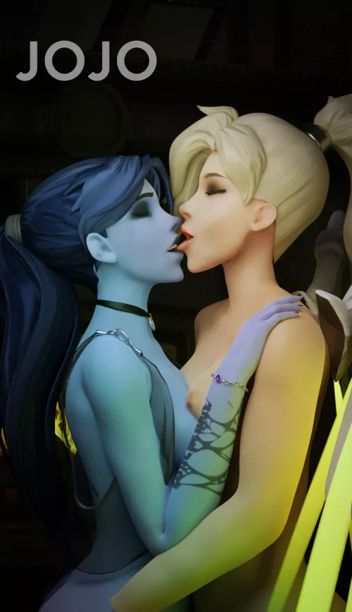 Mercy and Widow kiss (JoJo)